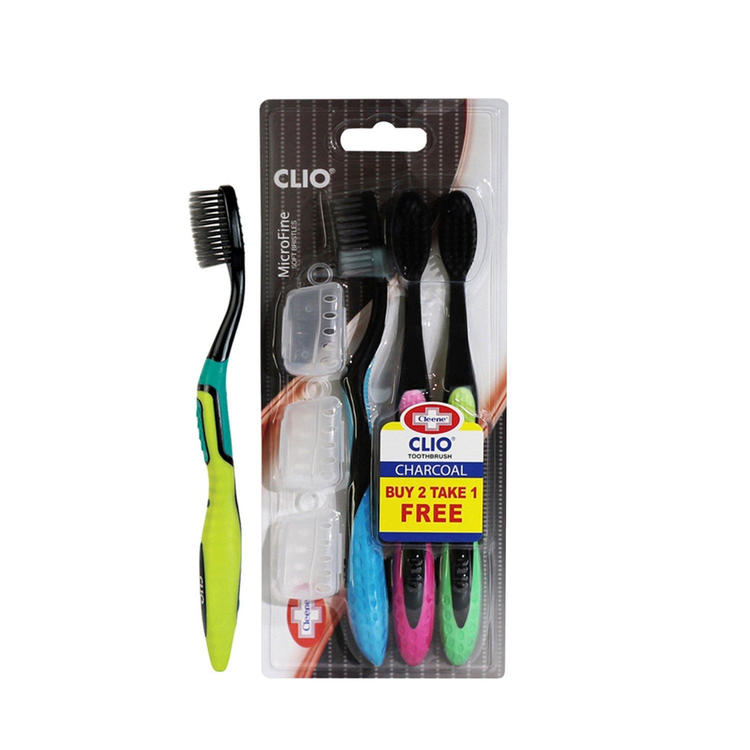 Cleene Clio Charcoal Buy 2 Take 1 Free Toothbrush - Southstar Drug
